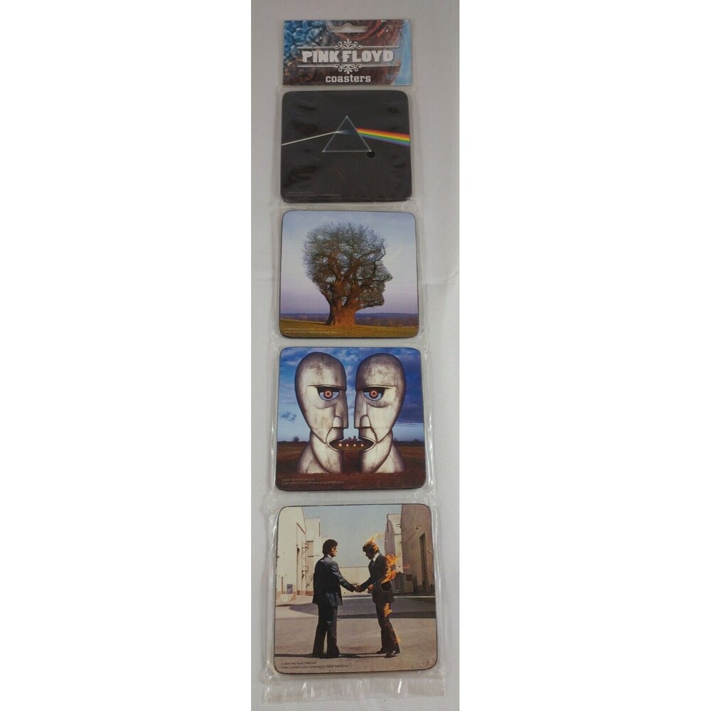 Pink Floyd 4 Coaster Set Dark Side Of The Moon Wish You Were Here  Division Bell